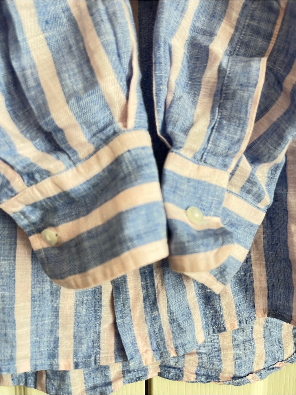 Frank & Eileen Eileen Button-Down Shirt Stripes Pink Blue size small - Picture 9 of 11
